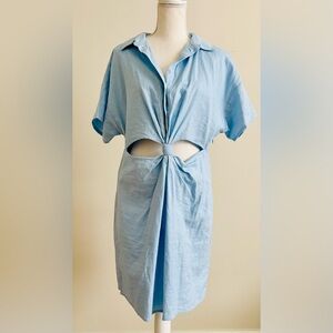 LNA Clothing Blue Cutout Dress